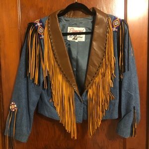 Authentic & vintage Denim and Leather Jacket